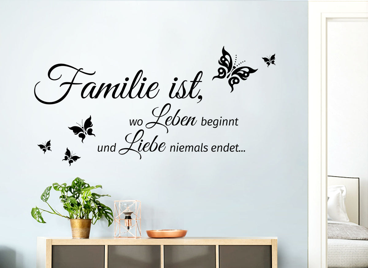 Familie Ist Wo Leben Beginnt Und Liebe Niemals Endet Latein grandora.de
