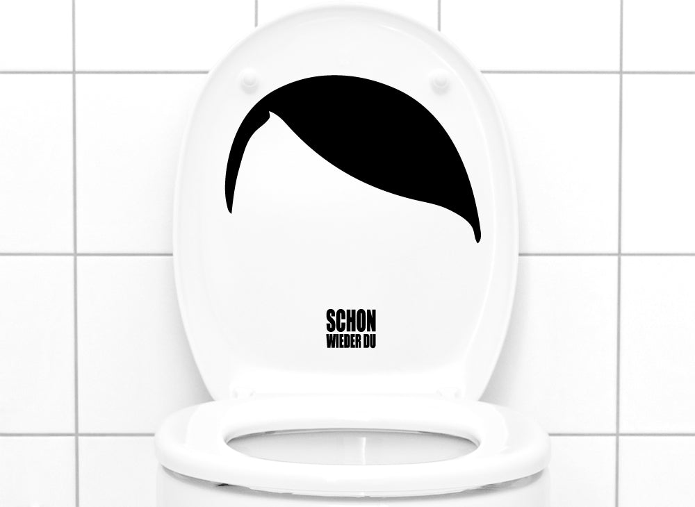 Wall decal toilet sticker You again + funny hairstyle G167 Grandora